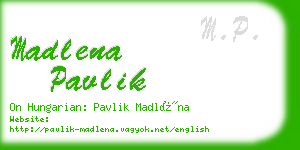 madlena pavlik business card